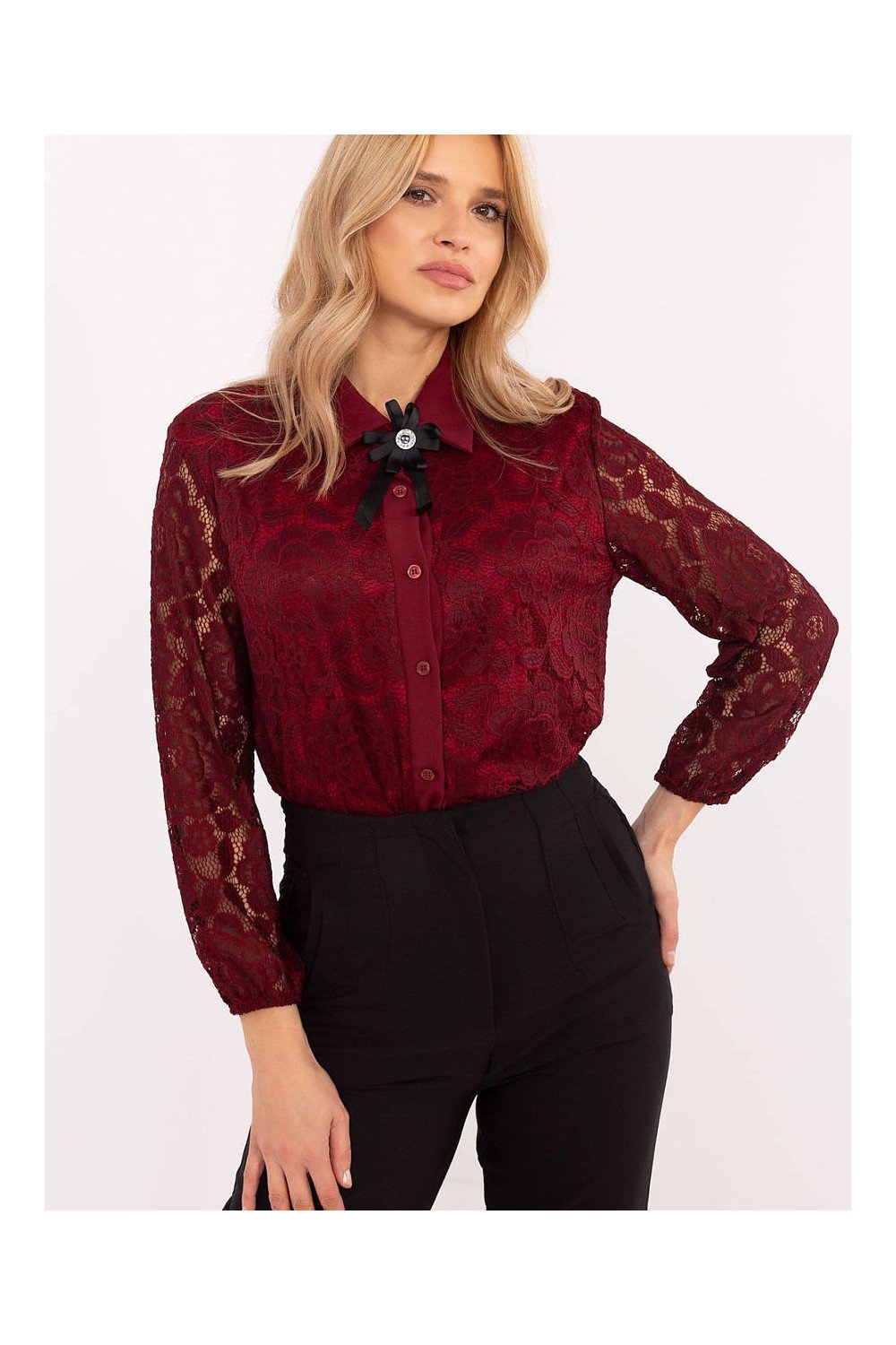 Cămaşă cu mânecă lungă model 204980 Italy Moda
