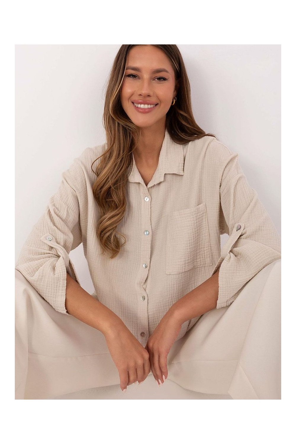 Cămaşă cu mânecă lungă model 210011 Italy Moda